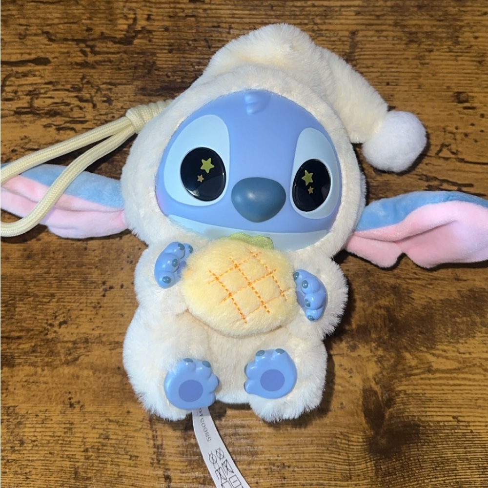 Cute Blue and Cream Plush Alien with Pineapple